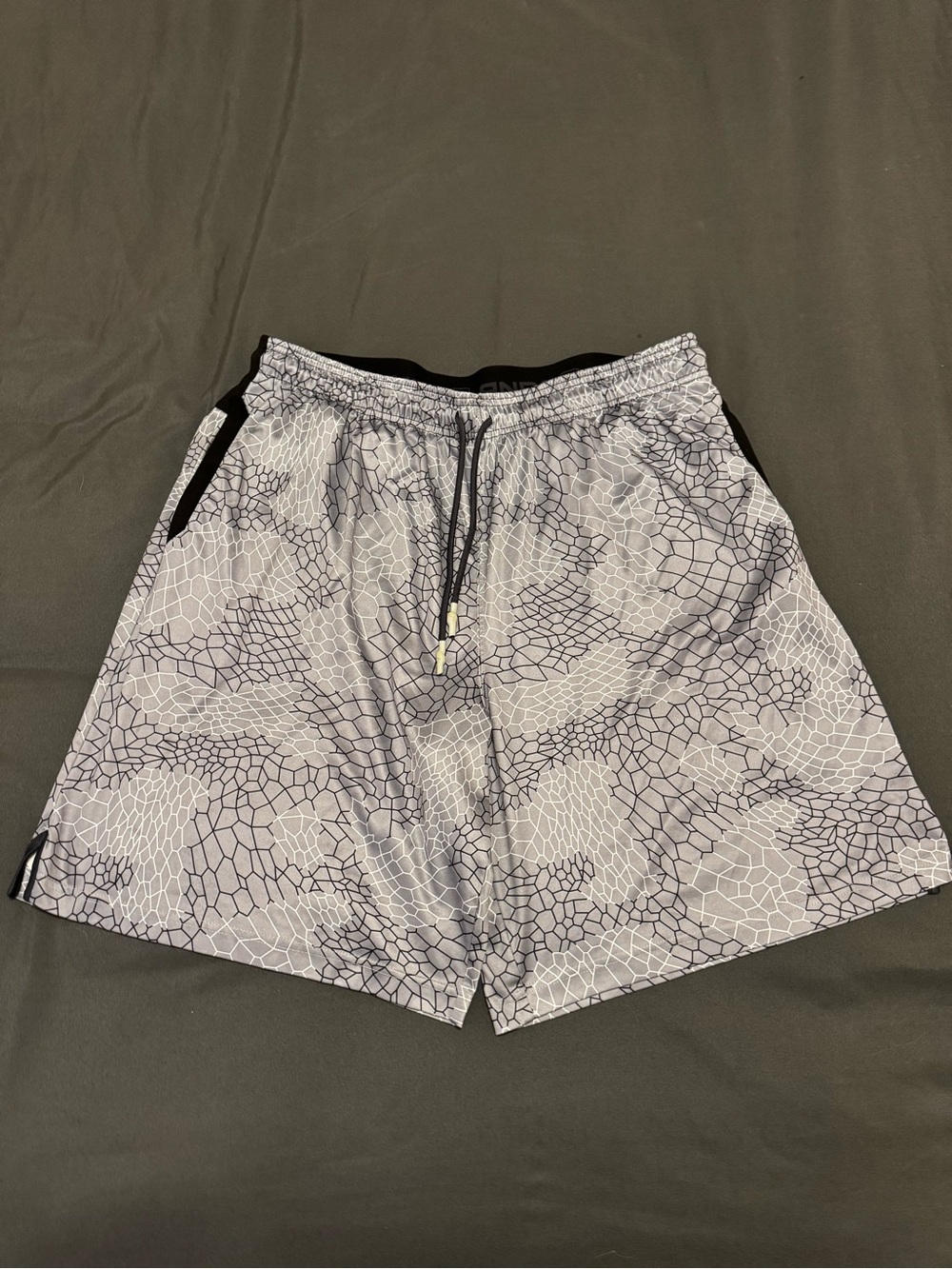 Men's Gray Camouflage Athletic Shorts